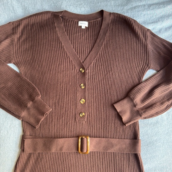 Song of Style Chocolate Brown Knit Dress - Picture 2 of 6